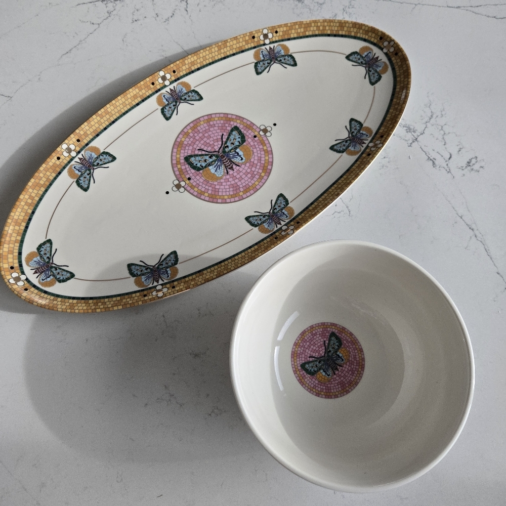 Anthropologie Bistro Butterfly Oval Platter - Picture 10 of 12